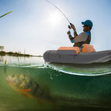 NNECW Inflatable Fishing Float Tube with Inflatable Seat for Fishing-Yellow