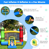 NNECW Kids Jumping Castle Bouncer with Fun Slide & Safe Entrance Opening for Outdoor Play with Blower