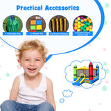 NNECW Inflatable Bounce House with Fun Slide for Kids without Blower