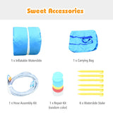 NNECW 5 in 1 Inflatable Water Slide Jumping Castle Pool with Blower for Kids