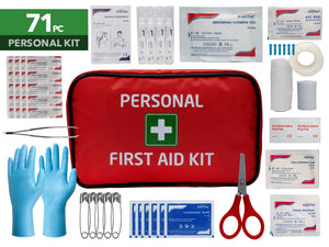 NNEKG 71 Piece High Quality Portable Personal Travel Emergency First Aid Kit TGA Approved