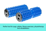 NNEDPE Powertrain 66cm Acupressure Grid Foam Massage Roller - Blue