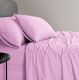 NNEDSZ 1200TC Organic Cotton Single Sheet Sets Pink