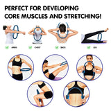 NNEDPE Powertrain Pilates Ring Band Yoga Home Workout Exercise Band Blue