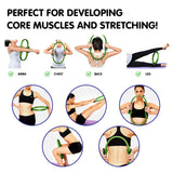 NNEDPE Powertrain Pilates Ring Band Yoga Home Workout Exercise Band Green