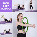 NNEDPE Powertrain Pilates Ring Band Yoga Home Workout Exercise Band Green