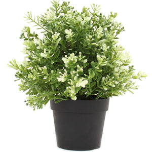 NNEDSZ Potted Artificial White Jade Plant UV Resistant 20cm