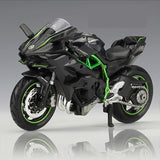 NNEOBA Motorcycle Diecast Alloy Model Toy Black Ninja H2R Motorbike Detachable Collection