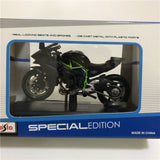 NNEOBA Motorcycle Diecast Alloy Model Toy Black Ninja H2R Motorbike Detachable Collection