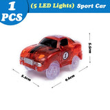 NNEOBA Magical Tracks Luminous Racing Track Car With Colored Lights DIY Plastic Glowing In The Dark Creative Toys For Kids