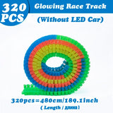 NNEOBA Magical Tracks Luminous Racing Track Car With Colored Lights DIY Plastic Glowing In The Dark Creative Toys For Kids