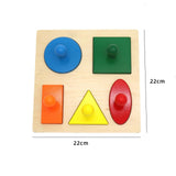 NNEOBA Wooden Puzzles Toys Memory Match Stick Chess Game Fun Puzzle Board Game Educational Color Cognitive Geometric Shape Toy For Kids
