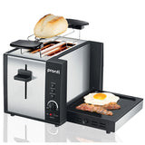 NNEDPE Pronti 3-in-1 Toaster Griddle Hot Plate Electric 2 Slices Grill