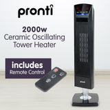 NNEDPE Pronti Electric Ceramic Tower Heater Black
