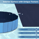 NNECW Foldable Pet Swimming Pool with Rotatable Drain Valve Blue