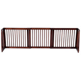 NNECW 3 Panel Folding Wood Pet Slide Gate with Adjustable Length for Dogs