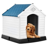 NNECW Dog House with Raised Floor and Fastening Device-77x85x83cm