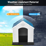 NNECW Dog House with Raised Floor and Fastening Device-77x85x83cm