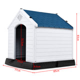 NNECW Dog House with Raised Floor and Fastening Device-77x85x83cm