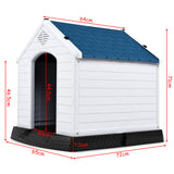 NNECW Dog House with Raised Floor and Fastening Device-65x72x71cm