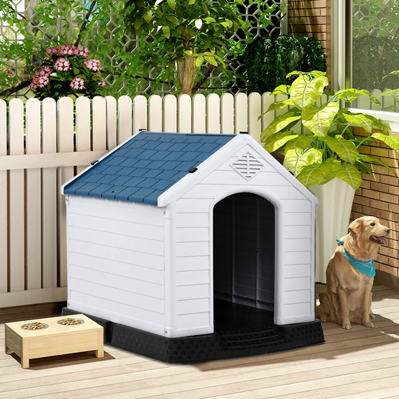 NNECW Dog House with Raised Floor and Fastening Device-65x72x71cm