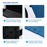 NNECW Dog House with Raised Floor and Fastening Device-65x72x71cm
