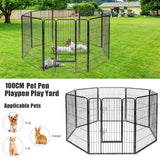 NNECW 100cm 8 Panel Height Pet Playpen with Anti-Rust Material for Dog/Cat