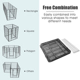 NNECW 100cm 8 Panel Height Pet Playpen with Anti-Rust Material for Dog/Cat