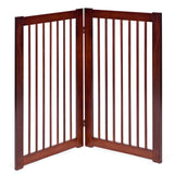 NNECW Wooden Folding Dog Gate with Non-Slip Foot Pads for Pets-2 panel