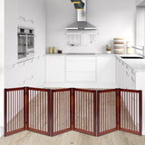 NNECW Wooden Folding Dog Gate with Non-Slip Foot Pads for Pets-2 panel