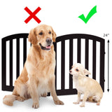 NNECW 61cm 2 Panel Folding Wooden Dog Gate Extension