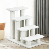 NNECW 4-Step Pet Stairs with Portable Design for Cats and Dogs-White