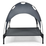 NNECW Elevated Pet Cot with Detachable Canopy Shade &amp Sturdy Steel Frame-L