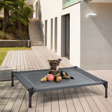 NNECW Elevated Pet Cot with Detachable Canopy Shade &amp Sturdy Steel Frame-L