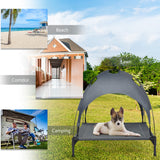 NNECW Elevated Pet Cot with Detachable Canopy Shade &amp Sturdy Steel Frame-L