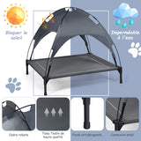 NNECW Elevated Pet Cot with Detachable Canopy Shade &amp Sturdy Steel Frame-XL