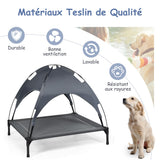 NNECW Elevated Pet Cot with Detachable Canopy Shade &amp Sturdy Steel Frame-XL