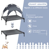 NNECW Elevated Pet Cot with Detachable Canopy Shade &amp Sturdy Steel Frame-XL