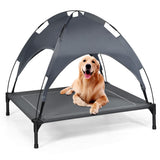 NNECW Elevated Pet Cot with Detachable Canopy Shade &amp Sturdy Steel Frame-XL