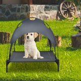 NNECW Elevated Pet Cot with Detachable Canopy Shade &amp Sturdy Steel Frame-XL