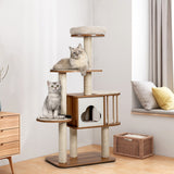 NNECW Multi-Level Cat Activity Tree with Sisal-Covered Scratching Posts for Cats