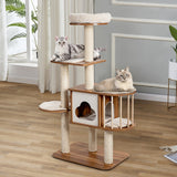 NNECW Multi-Level Cat Activity Tree with Sisal-Covered Scratching Posts for Cats