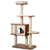 NNECW Multi-Level Cat Activity Tree with Sisal-Covered Scratching Posts for Cats