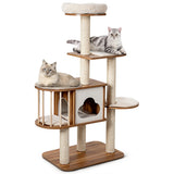 NNECW Multi-Level Cat Activity Tree with Sisal-Covered Scratching Posts for Cats
