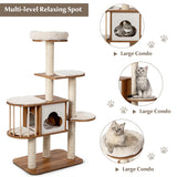 NNECW Multi-Level Cat Activity Tree with Sisal-Covered Scratching Posts for Cats