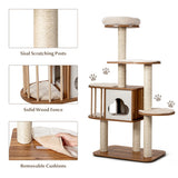 NNECW Multi-Level Cat Activity Tree with Sisal-Covered Scratching Posts for Cats