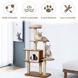 NNECW Multi-Level Cat Activity Tree with Sisal-Covered Scratching Posts for Cats
