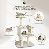 NNECW Modern Cat Tower with Platform Scratching Posts for Kittens and Cats