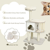 NNECW Modern Cat Tower with Platform Scratching Posts for Kittens and Cats