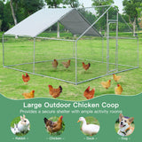 NNECW Large Walk In Chicken Coop Run House Shade Cage with Roof Cover Backyard-4m x 4m x 2.2m